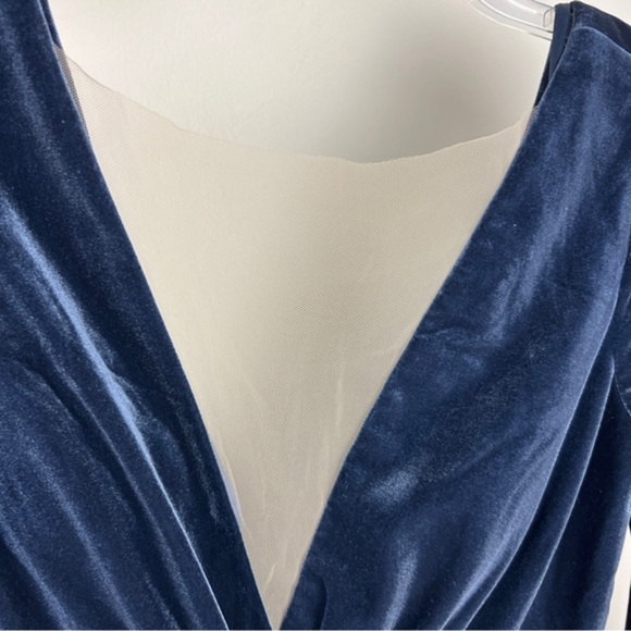 Anthropologie Jenny Yoo Ryland Velvet Cross Over Long Sleeve Maxi Dress - Picture 4 of 7